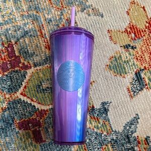 Starbucks Iridescent Purple Tumbler with Straw